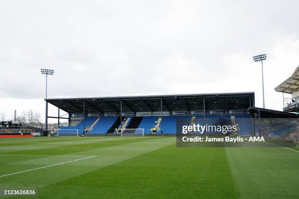 General view of the new stand at the Memorial ground, home stadium of Bristol Rovers before the Sky Bet League One match between Bristol Rovers and...