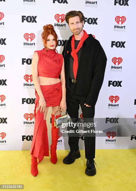 Mandy Lee and Matty Vogel at the 2024 iHeartRadio Music Awards held at the Dolby Theatre on April 1, 2024 in Los Angeles, California.