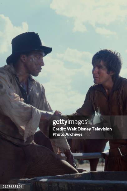Stan Shaw, Ty Miller appearing in the ABC western tv series 'The Young Riders'.