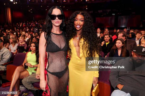 Katy Perry and SZA at the 2024 iHeartRadio Music Awards held at the Dolby Theatre on April 1, 2024 in Los Angeles, California.