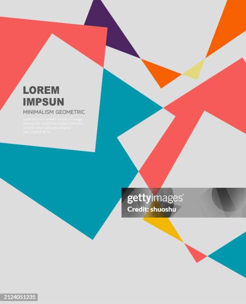 abstract colors minimalism geometric square overlap pattern background - layered stock illustrations