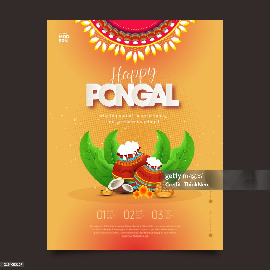 Happy Pongal greeting background