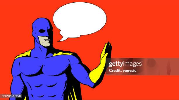 vector retro pop art politely giving correction superhero meme stock illustration - meme stock illustrations