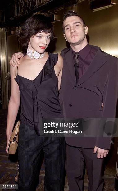 Model/Actress Milla Jovovich and John Frusciante, guitarist with the Red Hot Chili Peppers , attend the MTV Video Music Awards held at the Radio City...