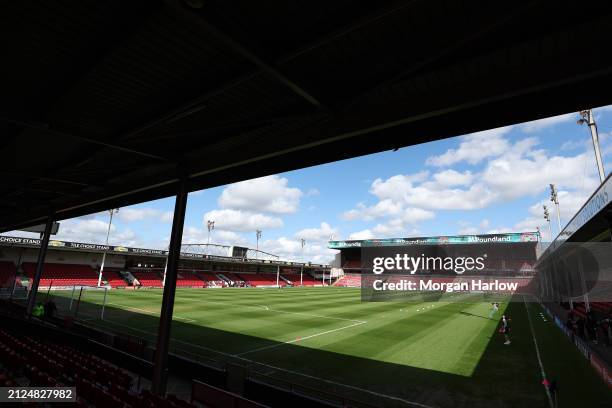 General view inside the stadium prior to the Barclays Women´s Super League match between Aston Villa and Leicester City at Poundland Bescot Stadium...