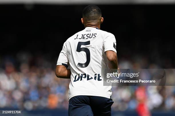 Juan Jesus of SSC Napoli during the Serie A TIM match between SSC Napoli and Atalanta BC at Stadio Diego Armando Maradona on March 30, 2024 in...