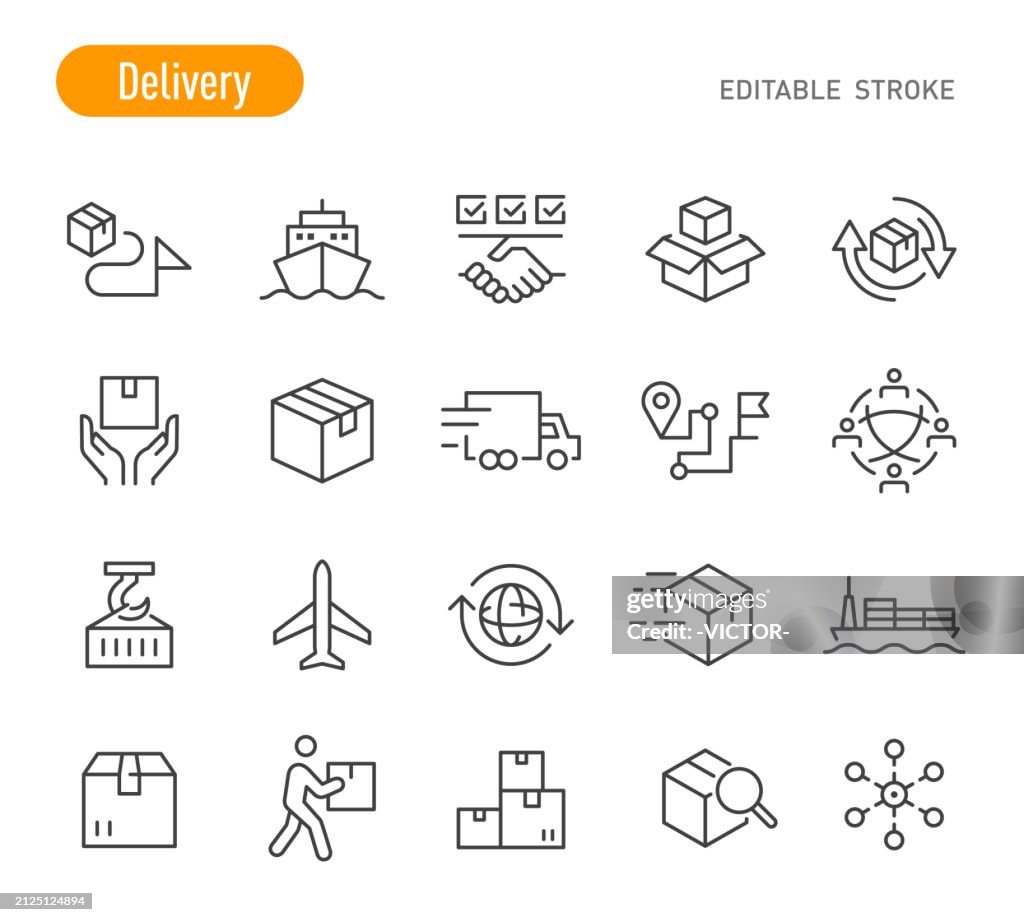 Delivery Icons - Line Series