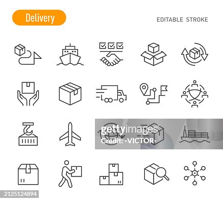 Delivery Icons - Line Series Delivery Icons - Line Series
