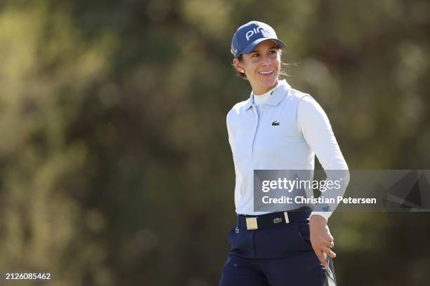 Azahara Munoz of Spain looks on during the third round of the Ford Championship presented by KCC at Seville Golf and Country Club on March 30, 2024...