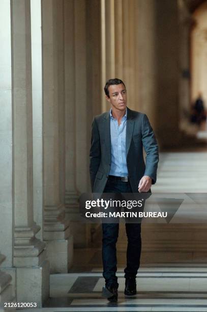 French ex-lawyer Karim Achoui arrives at the Paris courthouse on September 2, 2010 at the beginning of the appeal trial of Italian citizen Antonio...