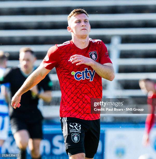 Queens Park's Ruari Paton during a cinch Championship match between Greenock Morton and Queens Park at Cappielow Park, on March 30 in Greenock,...