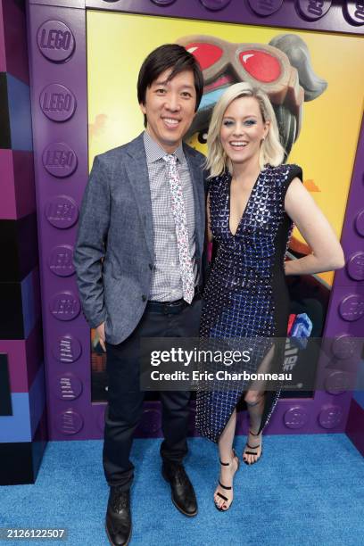 Dan Lin, Producer, Elizabeth Banks seen at Warner Bros. Pictures Los Angeles Premiere of 'The Lego Movie 2: The Second Part' at Regency Village...
