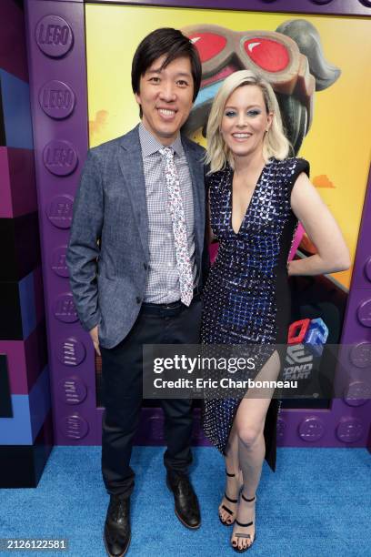 Dan Lin, Producer, Elizabeth Banks seen at Warner Bros. Pictures Los Angeles Premiere of 'The Lego Movie 2: The Second Part' at Regency Village...