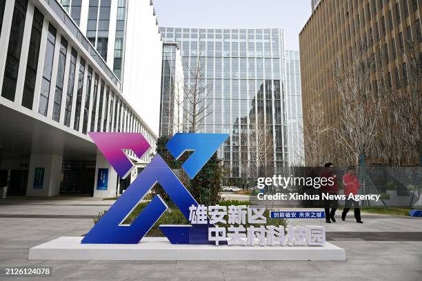 This photo taken on March 28, 2024 shows Xiong'an New Area Zhongguancun ZGC Science Park in north China's Hebei Province. In April 2017, China...