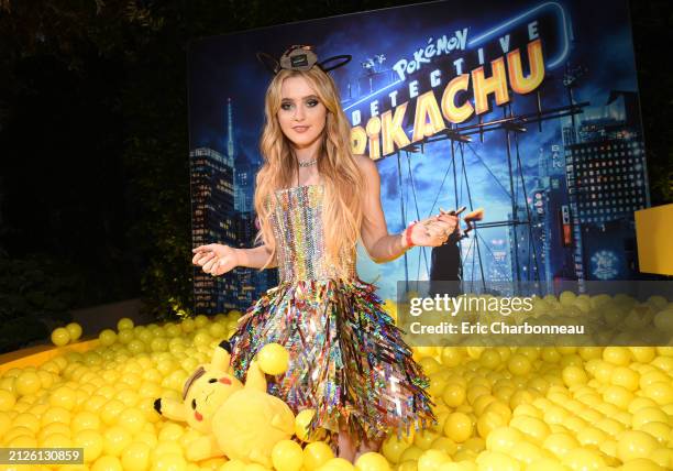 Katherine Newton seen at Pokémon Detective Pikachu influencer screening after party, Los Angeles USA - 9th May 2019