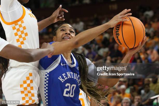 Kentucky Wildcats guard Amiya Jenkins during the SEC Women's Basketball Tournament between the Kentucky Wildcats and the Tennessee Volunteers on...