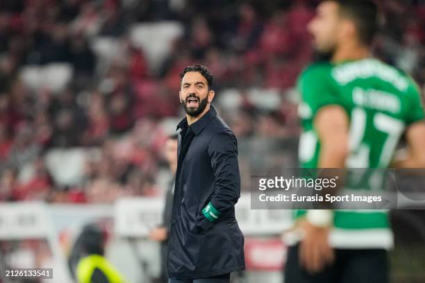 Sporting Head Coach Rúben Amorim during the Portuguese Cup Semi-Final second Leg match between Benfica and Sporting at Estadio da Luz on April 2,...