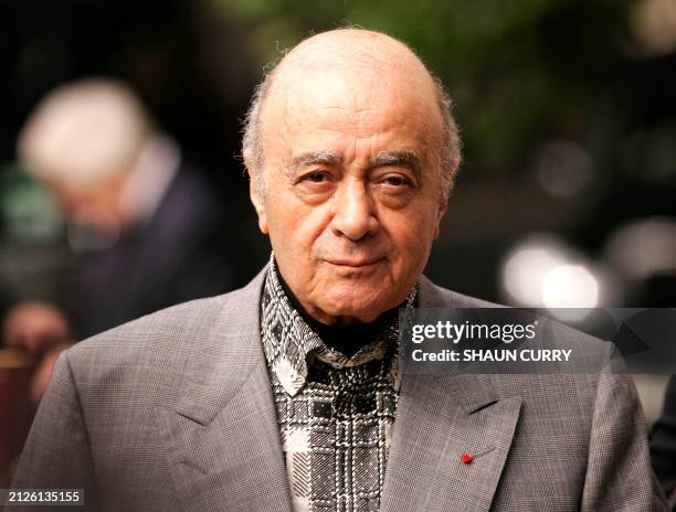 Harrods department store owner Mohamed Al Fayed arrives at the London High Court, 27 July 2007, for the preliminary hearing ahead of the coroner's...