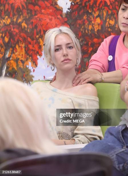 Delilah Blue Hamlin is seen getting a mani-pedi on April 1, 2024 in Beverly Hills, California.