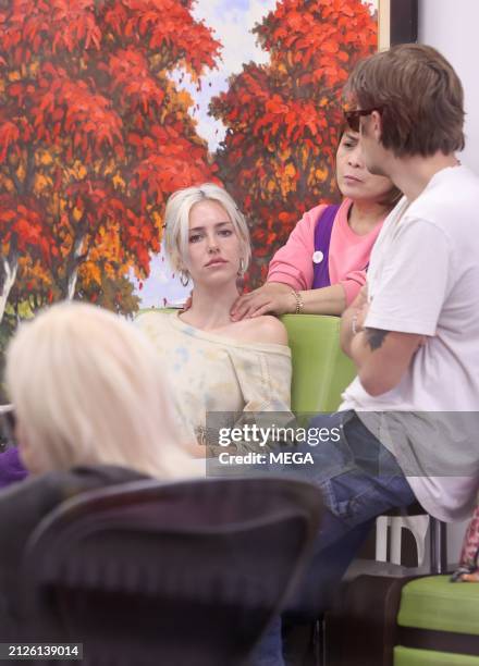 Delilah Blue Hamlin is seen getting a mani-pedi on April 1, 2024 in Beverly Hills, California.