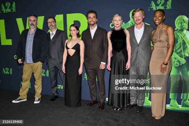 Alex Garland, Nick Offerman, Cailee Spaeny, Wagner Moura, Kirsten Dunst, Jesse Plemons and Jojo T. Gibbs at the Los Angeles special screening of...