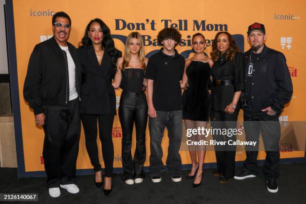 Lionel Richie, Lisa Parigi, Harlow Madden, Sparrow Madden, Nicole Richie, Brenda Harvey-Richie and Joel Madden at the premiere of "Don't Tell Mom the...