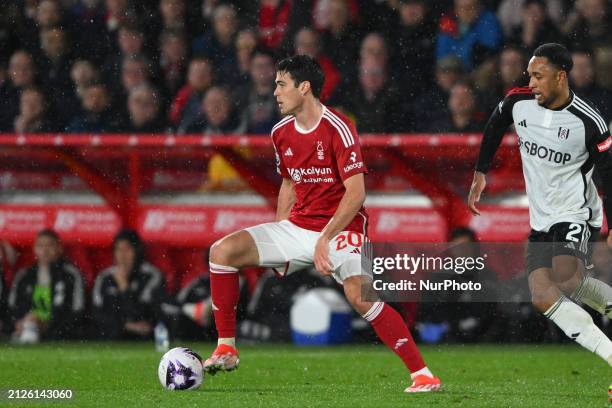 Gio Reyna of Nottingham Forest is in action during the Premier League match between Nottingham Forest and Fulham at the City Ground in Nottingham,...