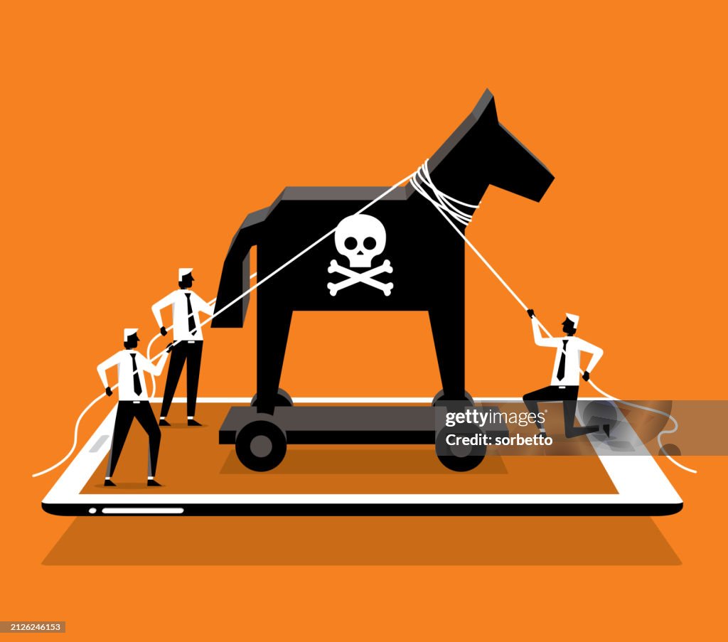 Trojan virus with mobile phone - pulling out