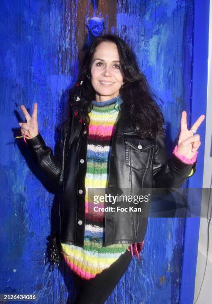 Actress/sculptor Catherine Wilkening attends Chayan Khoi's Arty Party closing exhibition at Domus Maubourg Hotel on March 30, 2024 in Paris, France.
