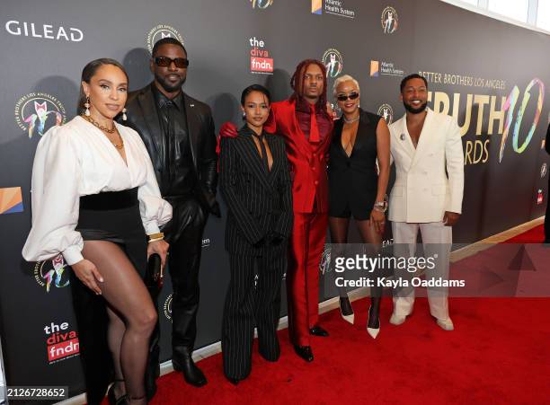 Rebecca Jefferson, Lance Gross, Karrueche Tran, Bryon Javar, LeToya Luckett and Jacob Latimore attend the 10th Annual Truth Awards at The Beverly...