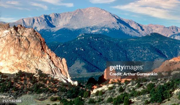 pikes peak, colorado rocky mountains, manitou springs, 1998 - 1998 stock-fotos und bilder