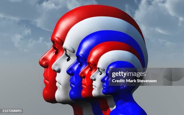 Blue Raspberry And Red Raspberry Humans Red White And Blue Human Profiles High-Res Vector Graphic - Getty Images