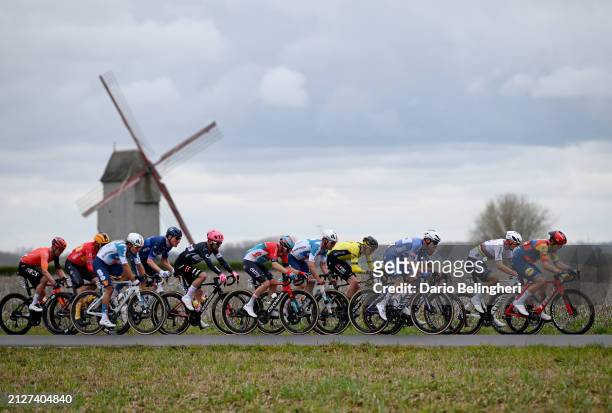 Owain Doull of The United Kingdom and Team EF Education - EasyPost, Jenno Berckmoes of Belgium and Team Lotto Dstny, Gianni Vermeersch of Belgium and...