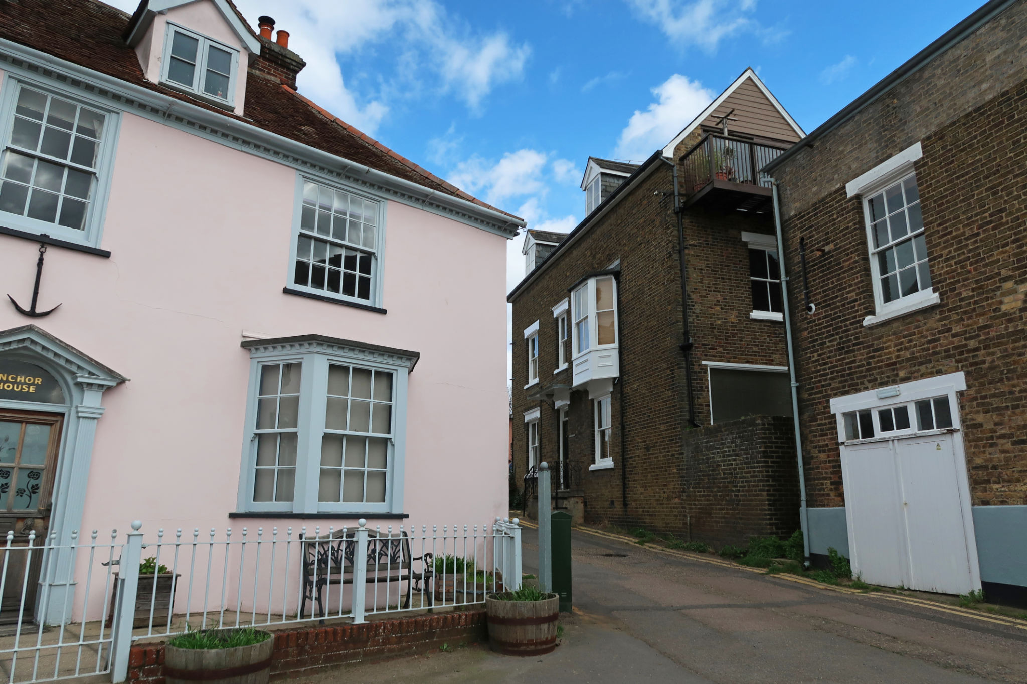 Traditional coastal estuary town on river Colne. Waterfront property. Wivenhoe, Essex Traditional coastal estuary town on river Colne. Waterfront property. Wivenhoe, Essex