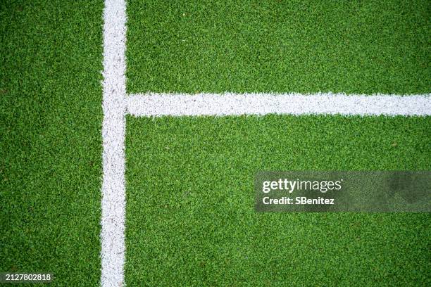 football field - campo de futbol fotografías e imágenes de stock