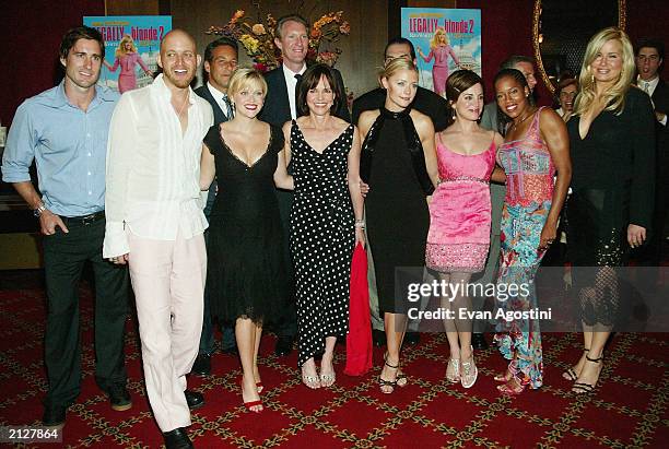 Cast photo front row: Luke Wilson, Director Charles Herman-Wurmfeld, Reese Witherspoon, Sally Field, Jessica Cauffiel, Alanna Ubach, Regina King and...