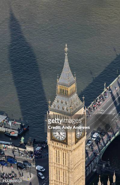 aerial view of big ben - westminster bank stock pictures, royalty-free photos & images