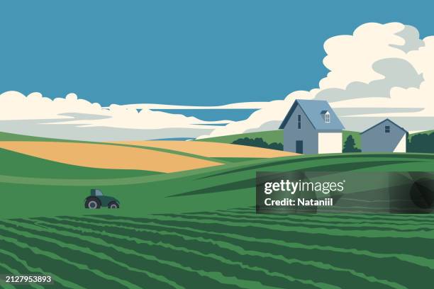 illustrations, cliparts, dessins animés et icônes de farm - agriculture