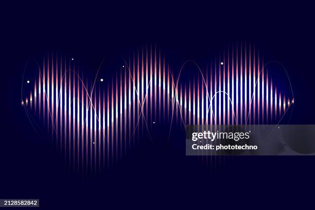 abstract colourful rhythmic sound wave - multiple monitors stock illustrations