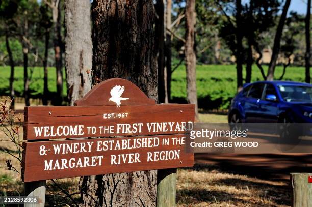 This photo taken on January 3, 2010 shows the entrance to the Vasse Felix Winery, the oldest winery in the internationally renowned Margaret River...