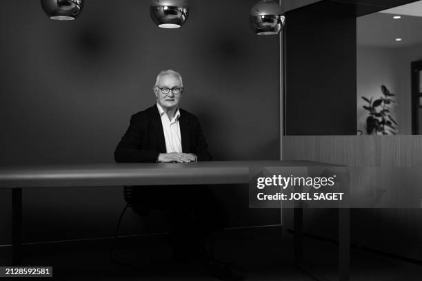 Chief Executive of the Credit Mutuel Alliance Federale cooperative mutual bank and Credit Industriel et Commercial bank, Daniel Baal, poses during a...