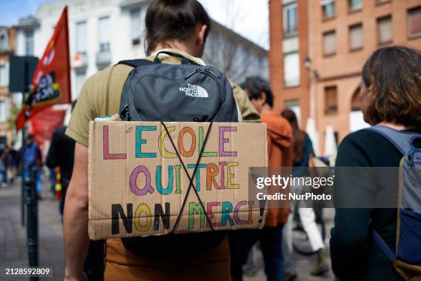 Nearly 6,000 people are demonstrating in Toulouse, France, on April 2 in a joint protest with all unions against what the French Prime Minister has...