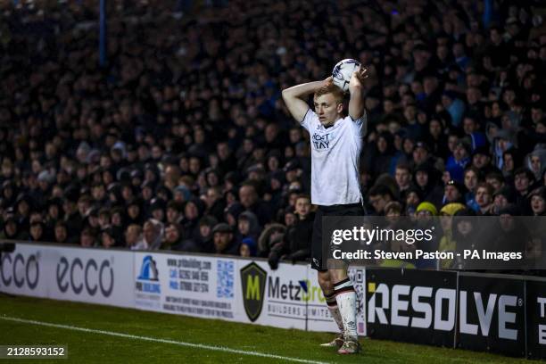 Derby County's Louie Sibley in action during the Sky Bet League One match at Fratton Park, Portsmouth. Picture date: Tuesday April 2, 2024.