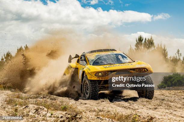 Marcos Baugmart Stroczynski of Brazil and Kleber Cinea of Brazil compete in their Prodrive Hunter during the SS1 on day one of the FIA Rally Raid...