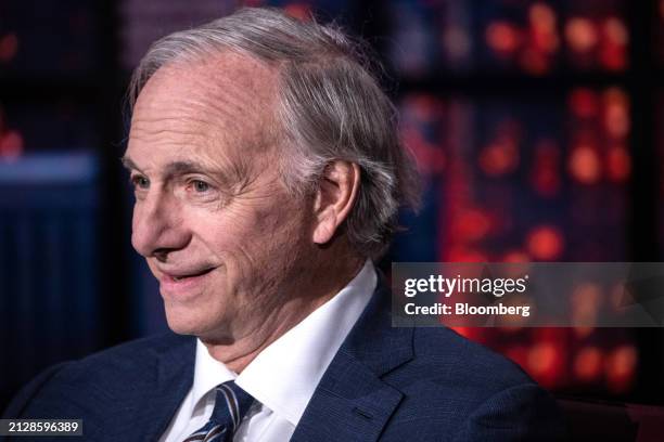 Ray Dalio, billionaire and founder of Bridgewater Associates LP, during a Bloomberg Television interview in New York US, on Wednesday, April 3, 2024....