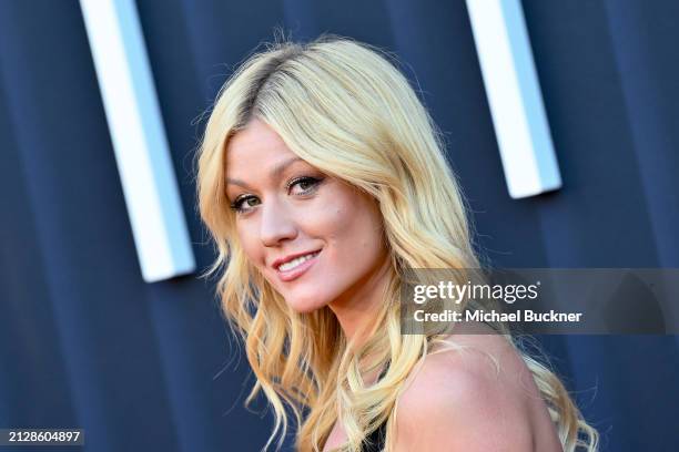 Katherine McNamara at the premiere of Netflix's "Ripley" held at The Egyptian Theatre Hollywood on April 3, 2024 in Los Angeles, California.