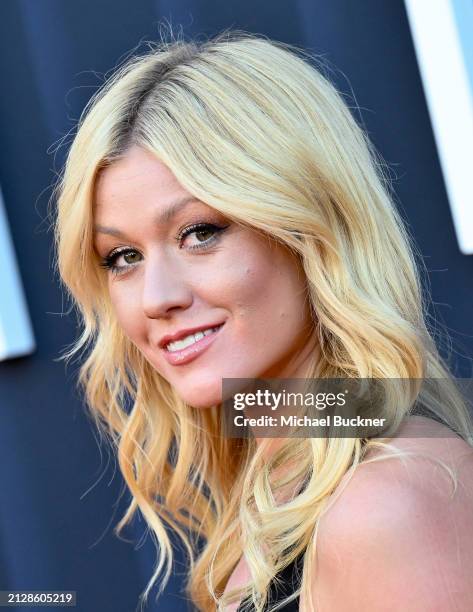 Katherine McNamara at the premiere of Netflix's "Ripley" held at The Egyptian Theatre Hollywood on April 3, 2024 in Los Angeles, California.