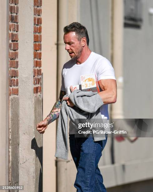 Dax Shepard is seen on April 03, 2024 in Los Angeles, California.