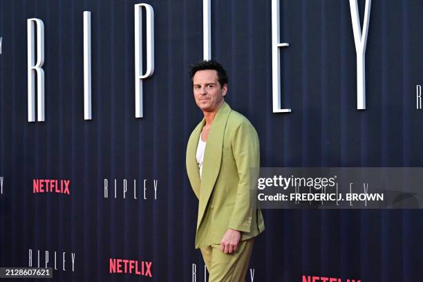 Irish actor Andrew Scott attends the premiere of Netflix's "Ripley" at the Egyptian Theatre in Los Angeles, California, on April 3, 2024.