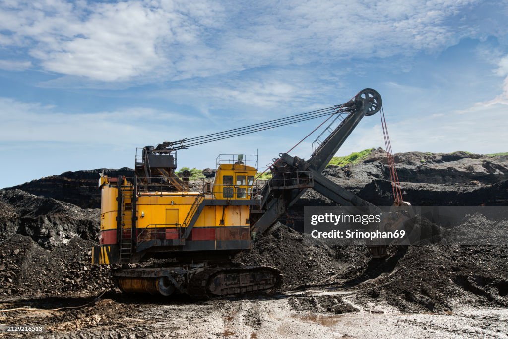 Coal Loading Rack Coal Loading Truck At Mining Site Vital Machinery For Energy Production ...